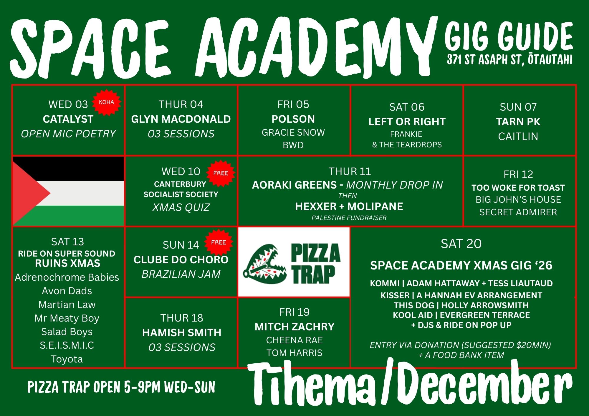 Gig Guide - December 2025